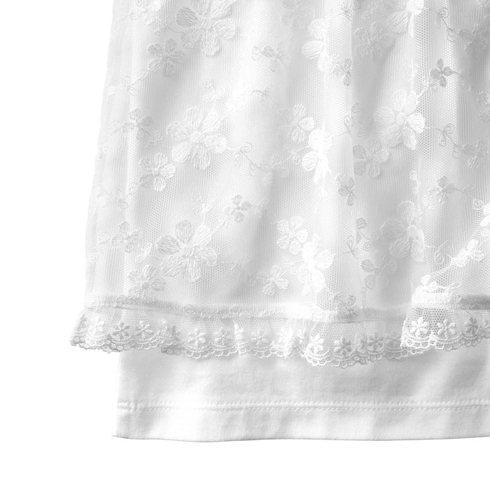T-shirt with tulle lace