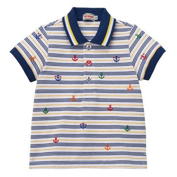 marine border☆polo shirt
