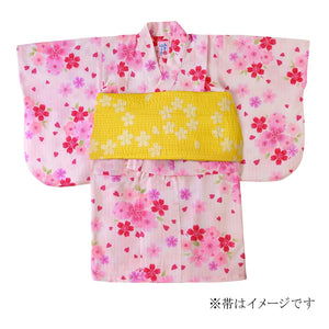さくら柄浴衣(女児用) | ミキハウスオフィシャルサイト