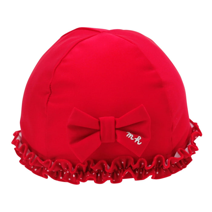 swim cap with ribbon