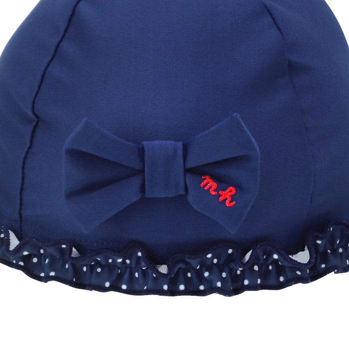 swim cap with ribbon