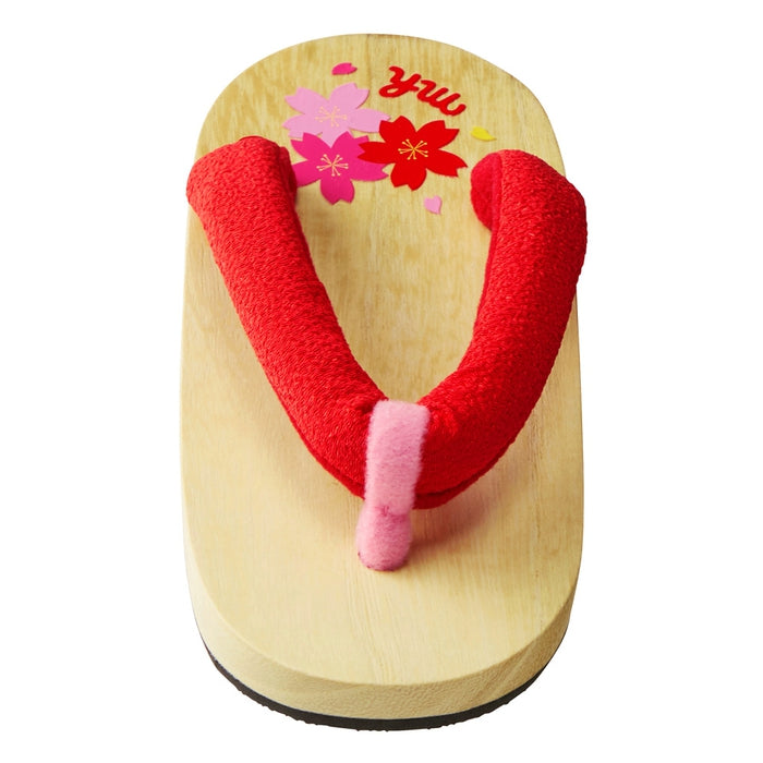 樱花图案的白木木屐