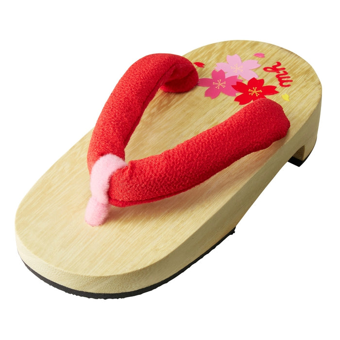 樱花图案的白木木屐