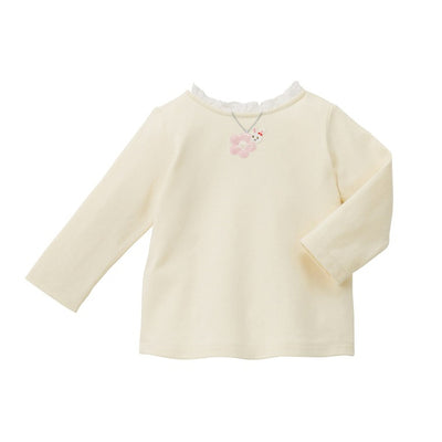 Long sleeve T -shirt with collar frill
