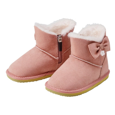 Mouton boots with ribbon