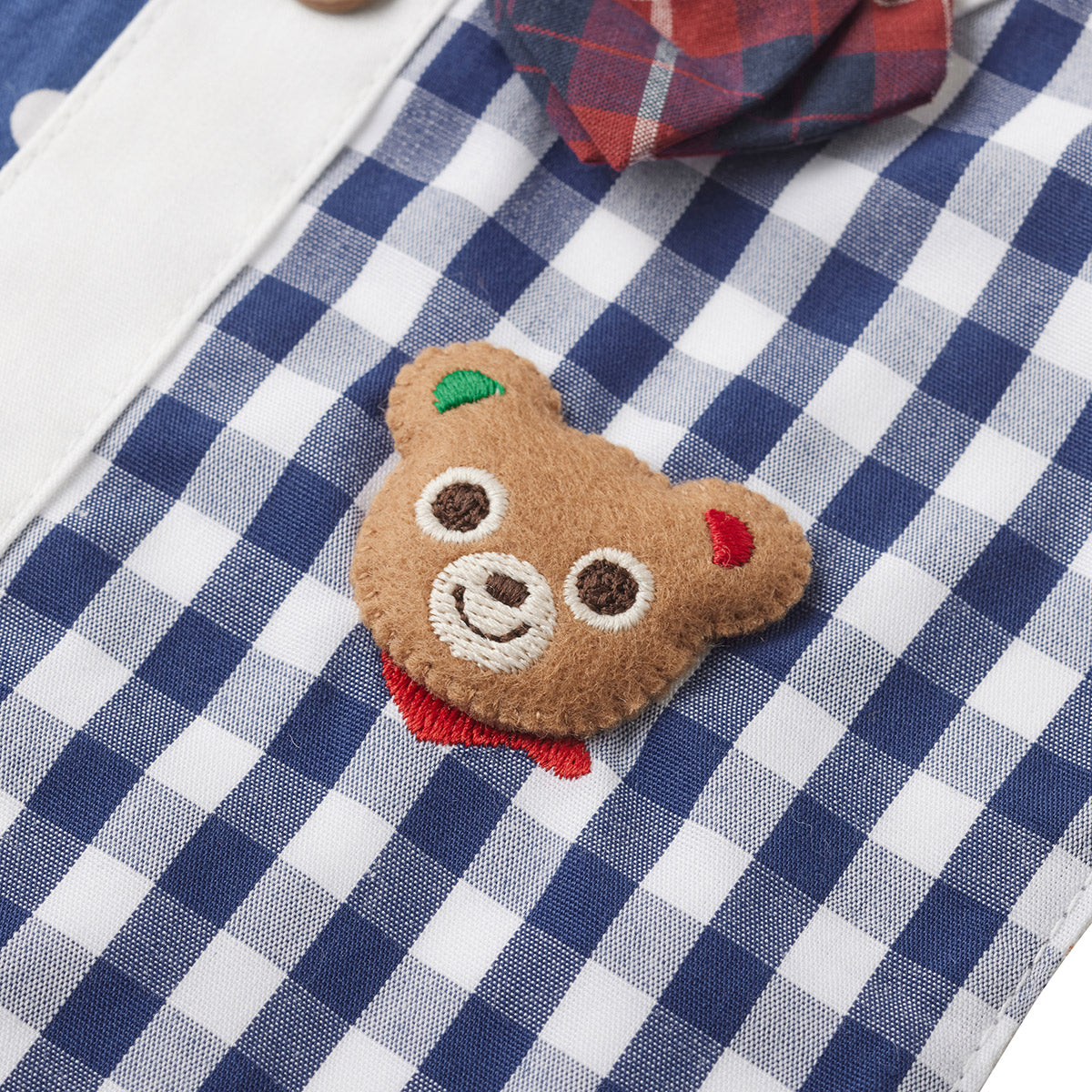 셔츠 스타일의 스티칭 바지 세트