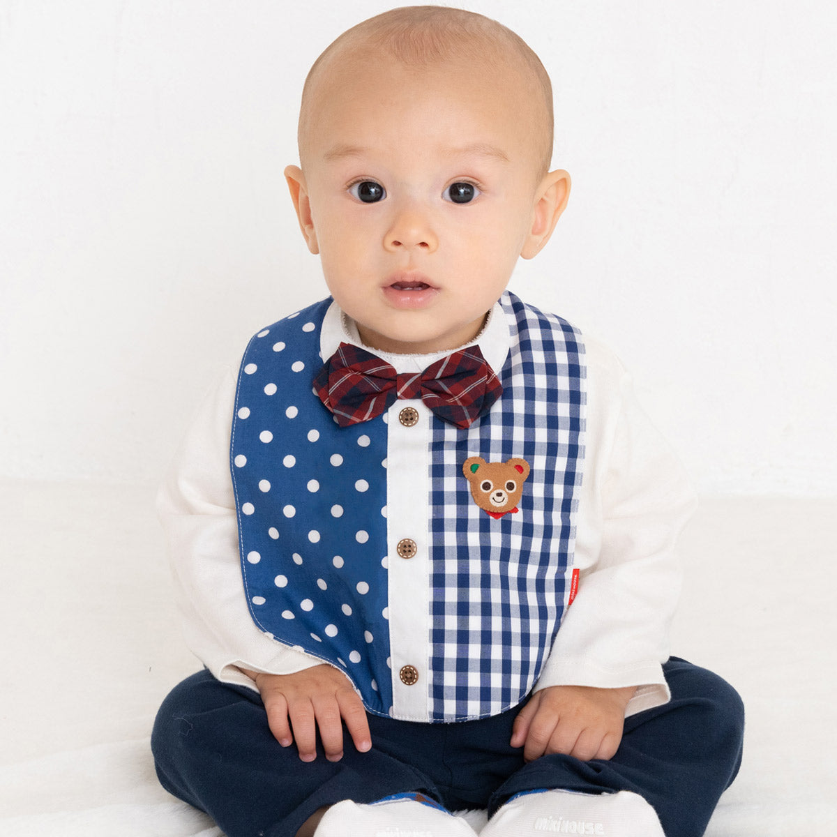 셔츠 스타일의 스티칭 바지 세트