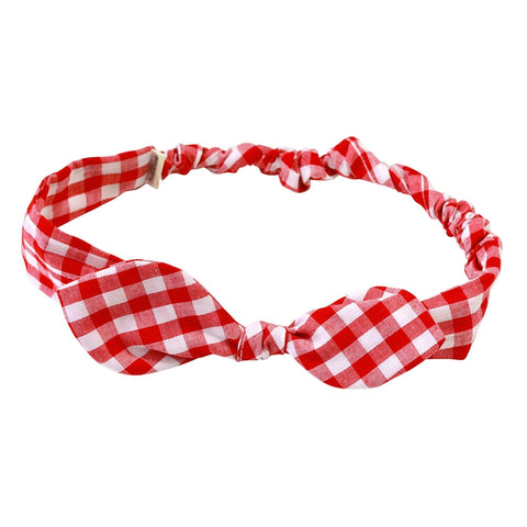 ギンガムチェックヘアバンド