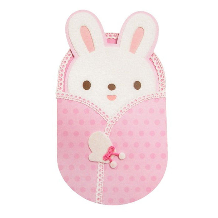 おくるみウサギちゃんのカード(出産祝いカード)