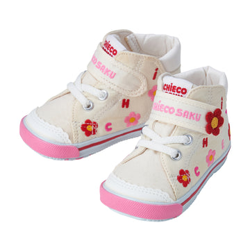 [CHIECO SAKU]花卉图案第二婴儿鞋 白 商品画像