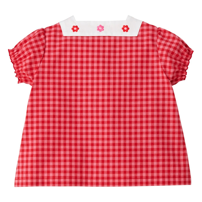 [CHIECO SAKU]格纹短袖衬衫