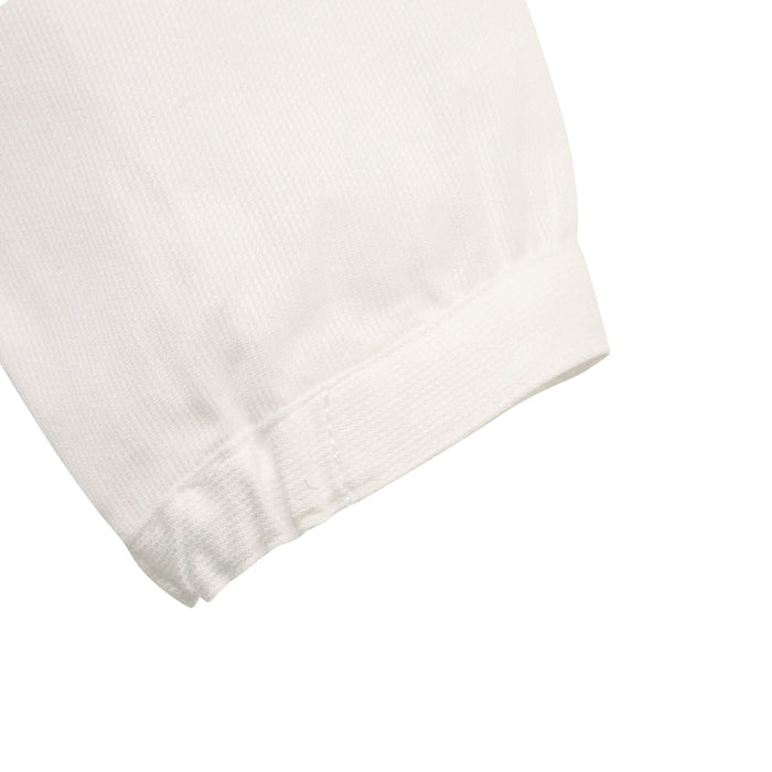 刺繍入りピケ素材のフリル付きブラウス