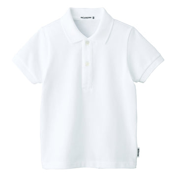 Short -sleeved polo shirt made of Kanoko material