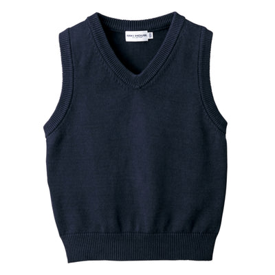 Cotton knit V -neck vest (for boys)