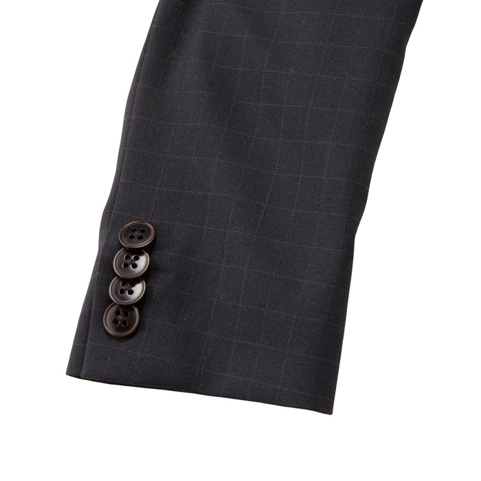 ウィンドウペン柄三つボタンスーツ