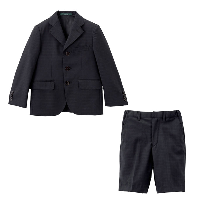 ウィンドウペン柄三つボタンスーツ