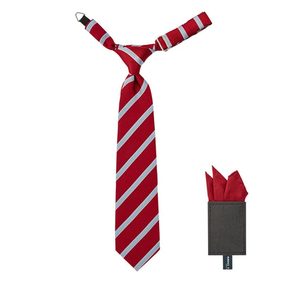Stripe pattern tie (with pocket chief)