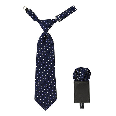 Dot pattern tie (with pocket chief)