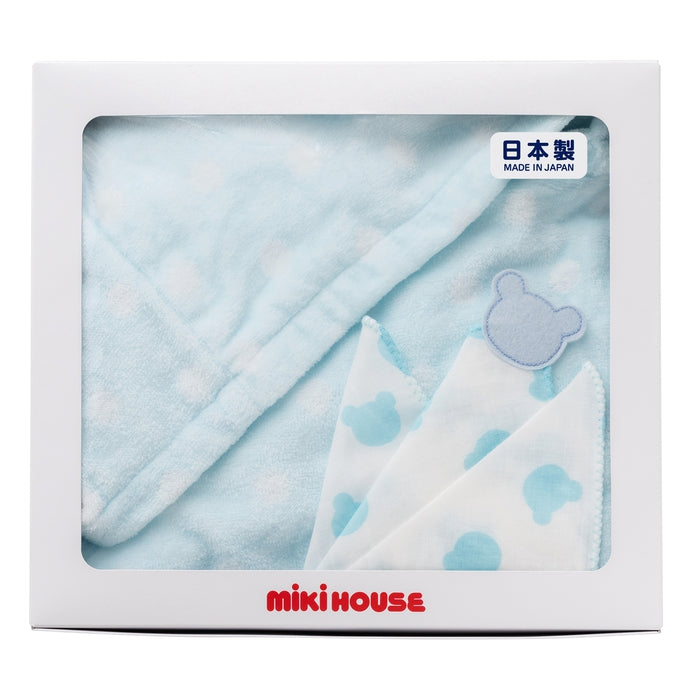 Bath poncho & handkerchief set [with BOX]