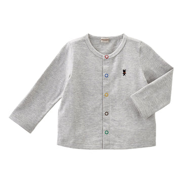 Thin jersey long sleeve cardigan gray 商品画像