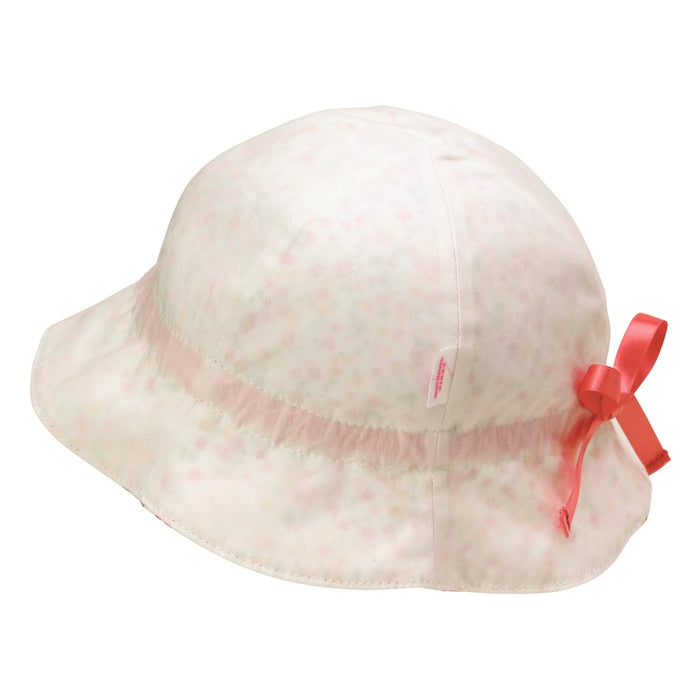 ベビー帽子48センチ小花柄リバーシブル - 帽子