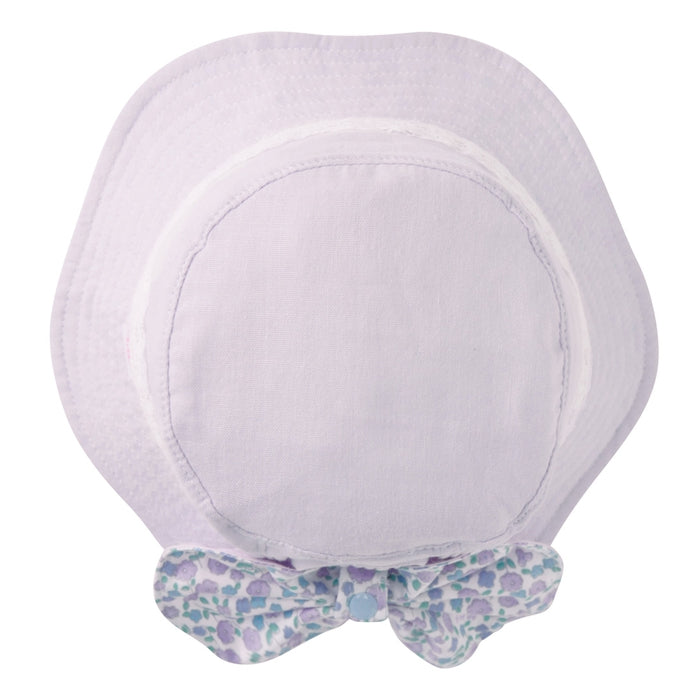 Small floral hat with sun flap