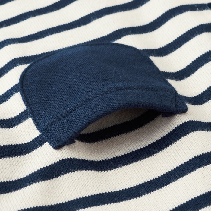 ボーダー接結天竺カバーオール