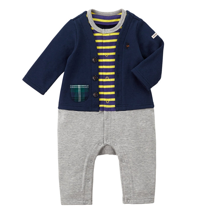 重ね着風カバーオール