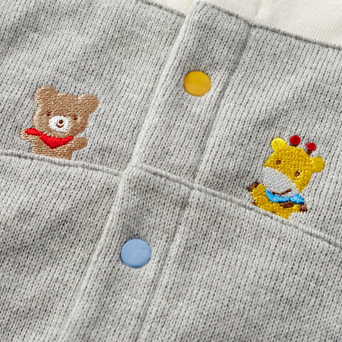 どうぶつ刺繍カバーオール