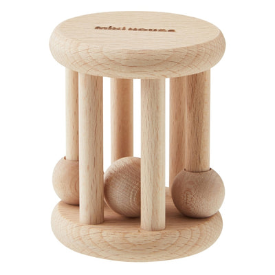 Wooden rattle (rolling type)