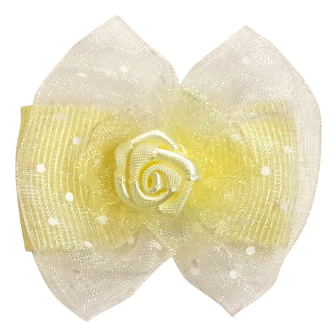 リボン型ベビー用ヘアクリップ