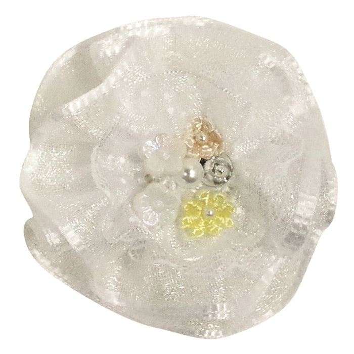 Organza flower hair clip