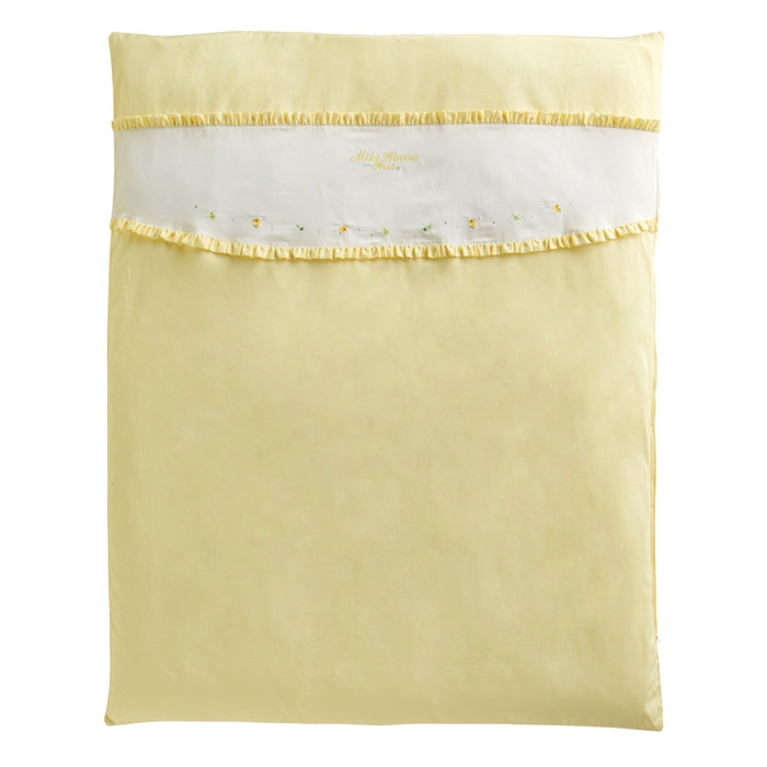 Chick embroidered plain duvet cover
