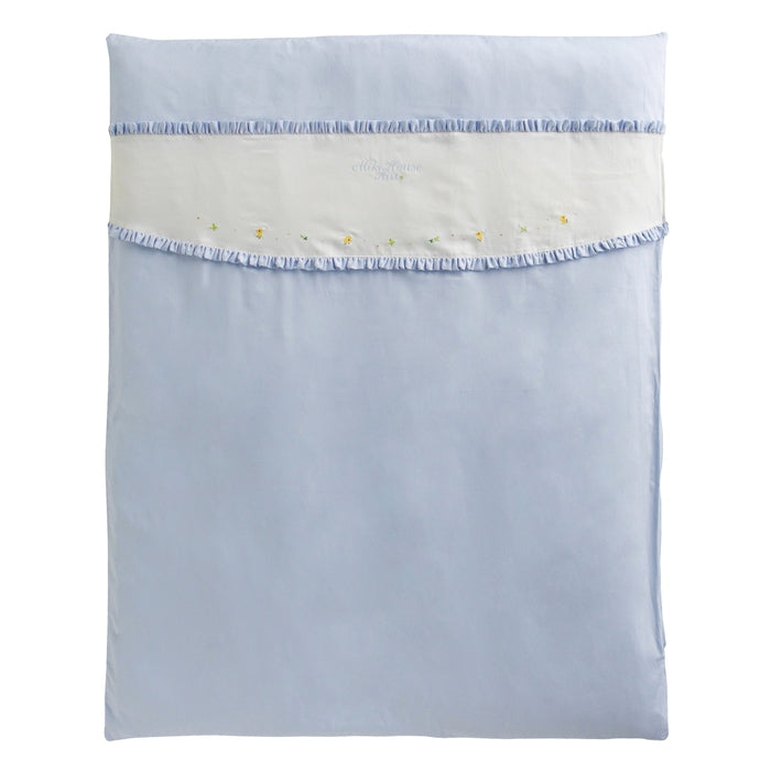Chick embroidered plain duvet cover