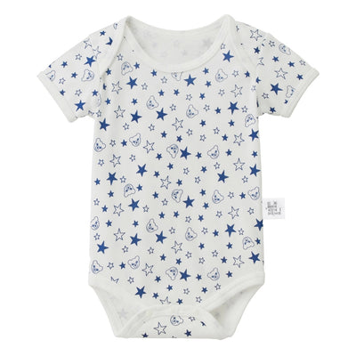 Short -sleeved star pattern milling body shirt