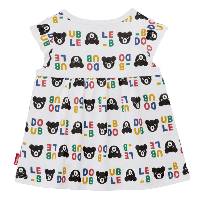 Logo & bear tunic style T-shirt