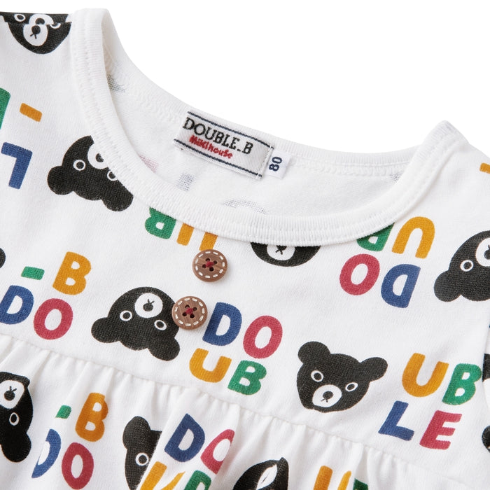 Logo & bear tunic style T-shirt