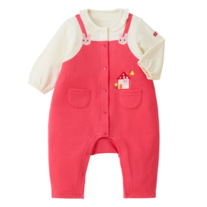 ミキハウス 70 カバーオール ロンパース　赤 チェック 2-6ヶ月 MIKIHOUSE ミキハウス 赤チェック ロンパース カバーオール 85