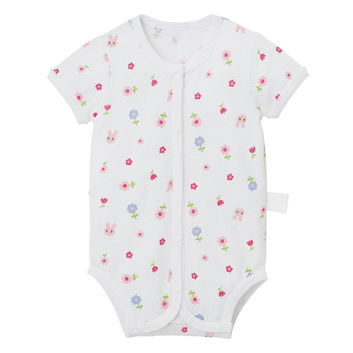 Short -sleeved Aki Aki lace mesh sheet shirt