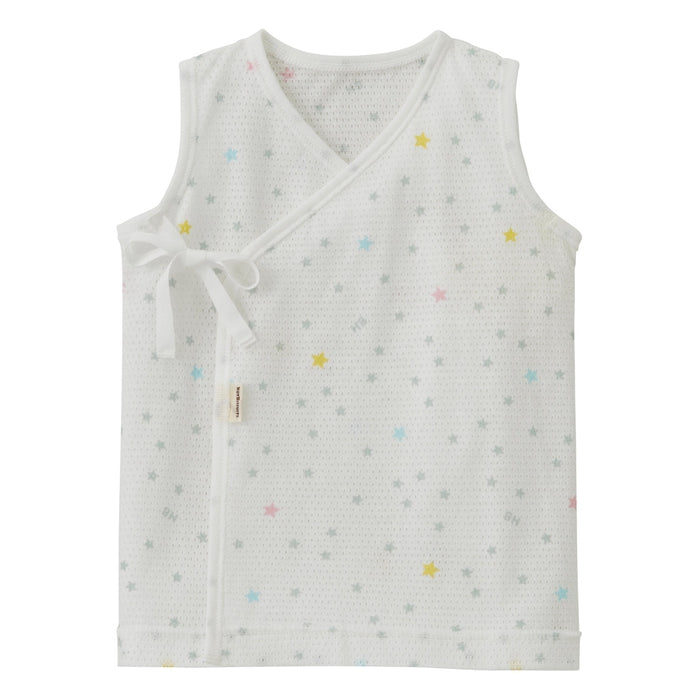 ノースリーブメッシュ天竺短肌着