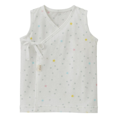 ノースリーブメッシュ天竺短肌着