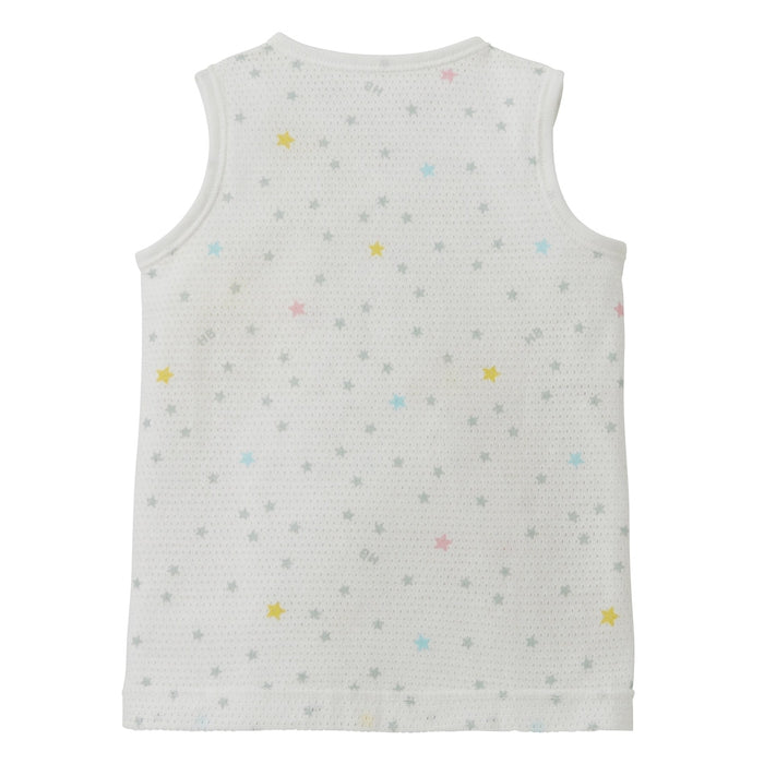 ノースリーブメッシュ天竺短肌着