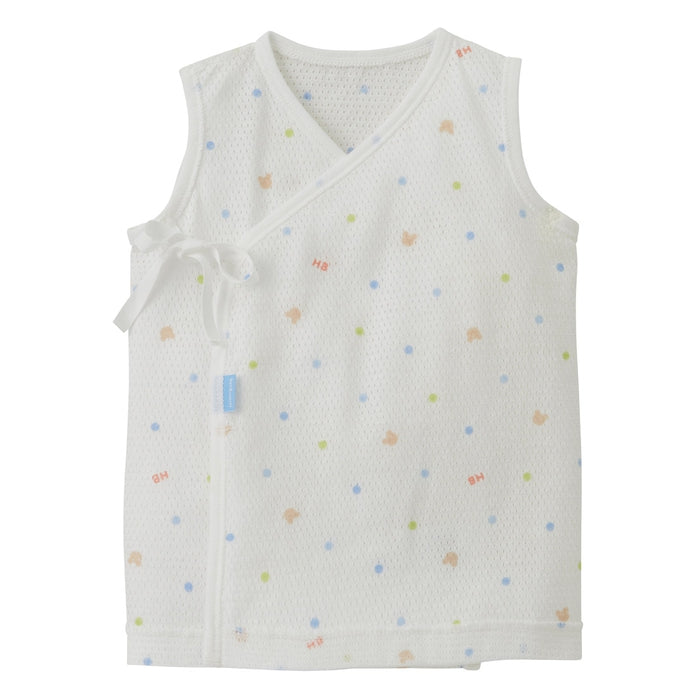 ノースリーブメッシュ天竺短肌着