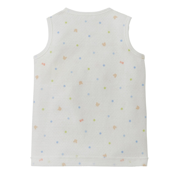 ノースリーブメッシュ天竺短肌着