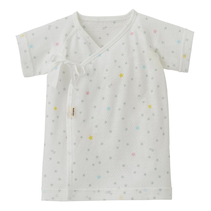 総柄メッシュ天竺短肌着