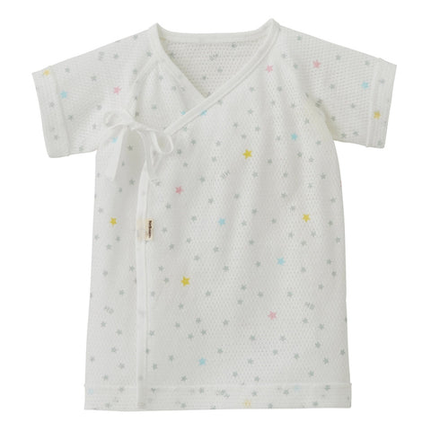 総柄メッシュ天竺短肌着