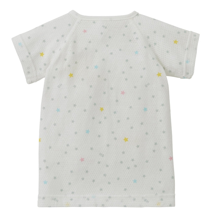 総柄メッシュ天竺短肌着