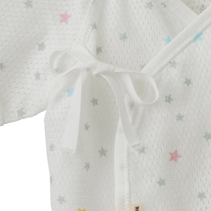 総柄メッシュ天竺短肌着