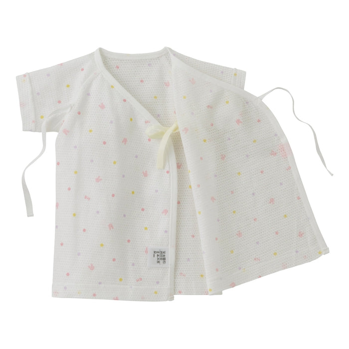 総柄メッシュ天竺短肌着