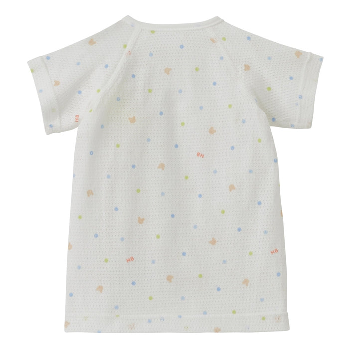 総柄メッシュ天竺短肌着